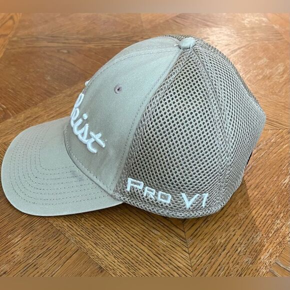 Titleist FootJoy FJ Pro V1 Golf Hat Vented Size Small-Medium Tan Brown - Picture 2 of 8